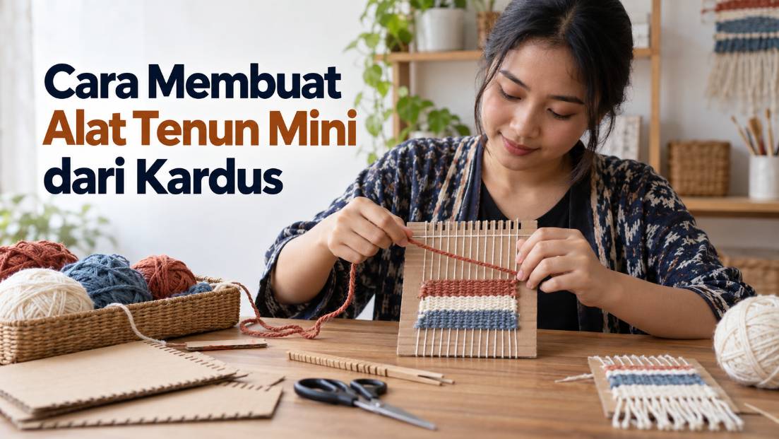 Cara Membuat Alat Tenun Mini dari Kardus